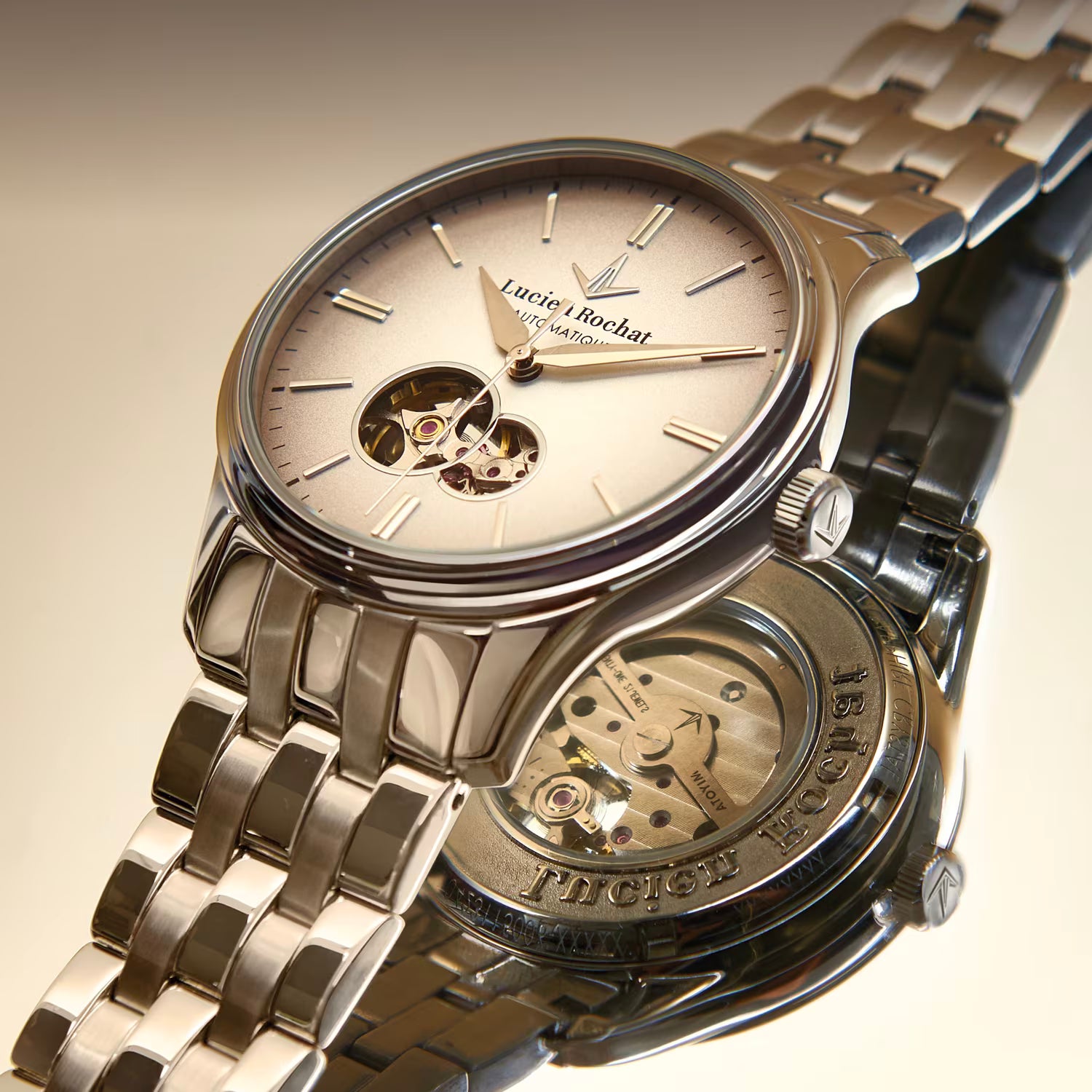 Orologio Lucien Rochat automatico in acciaio quadrante silver con cinturino in acciaio
