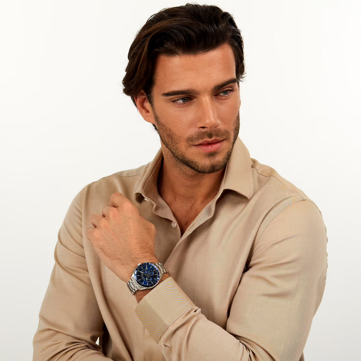 Orologio Philip Watch in acciaio cronografo con quadrante blu
