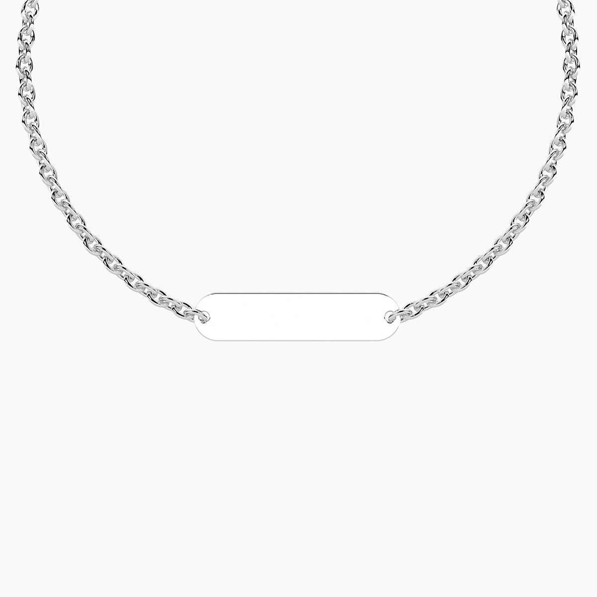 Bracciale Kidult Infinity in acciaio a catena con targhetta