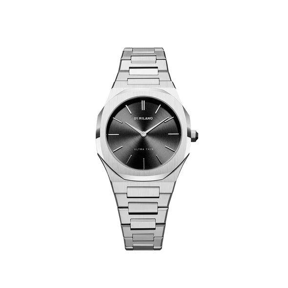 Orologio D1 Milano in acciaio con quadrante nero
