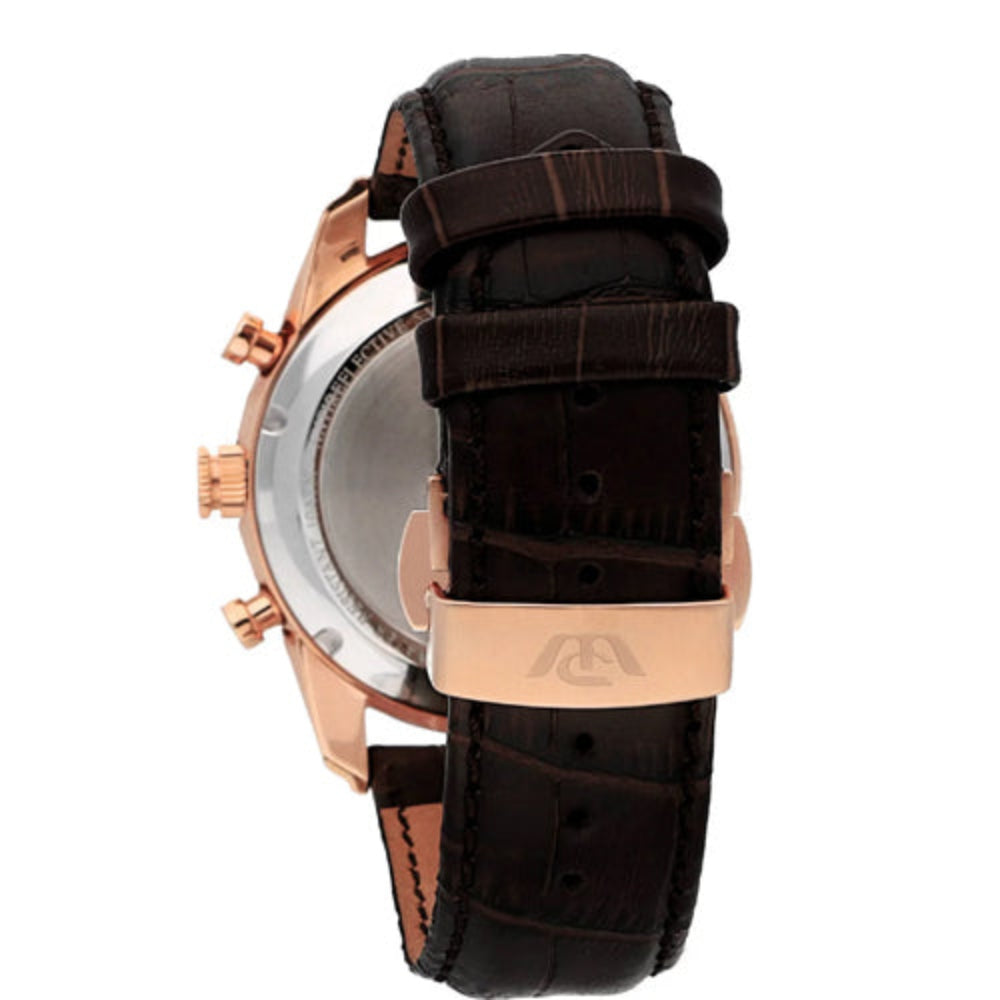 Orologio uomo Philip Watch multifunzione con cinturino di pelle martellato e cassa 44m