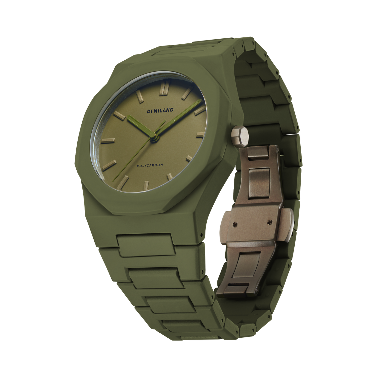 Orologio D1 Milano in policarbonato verde