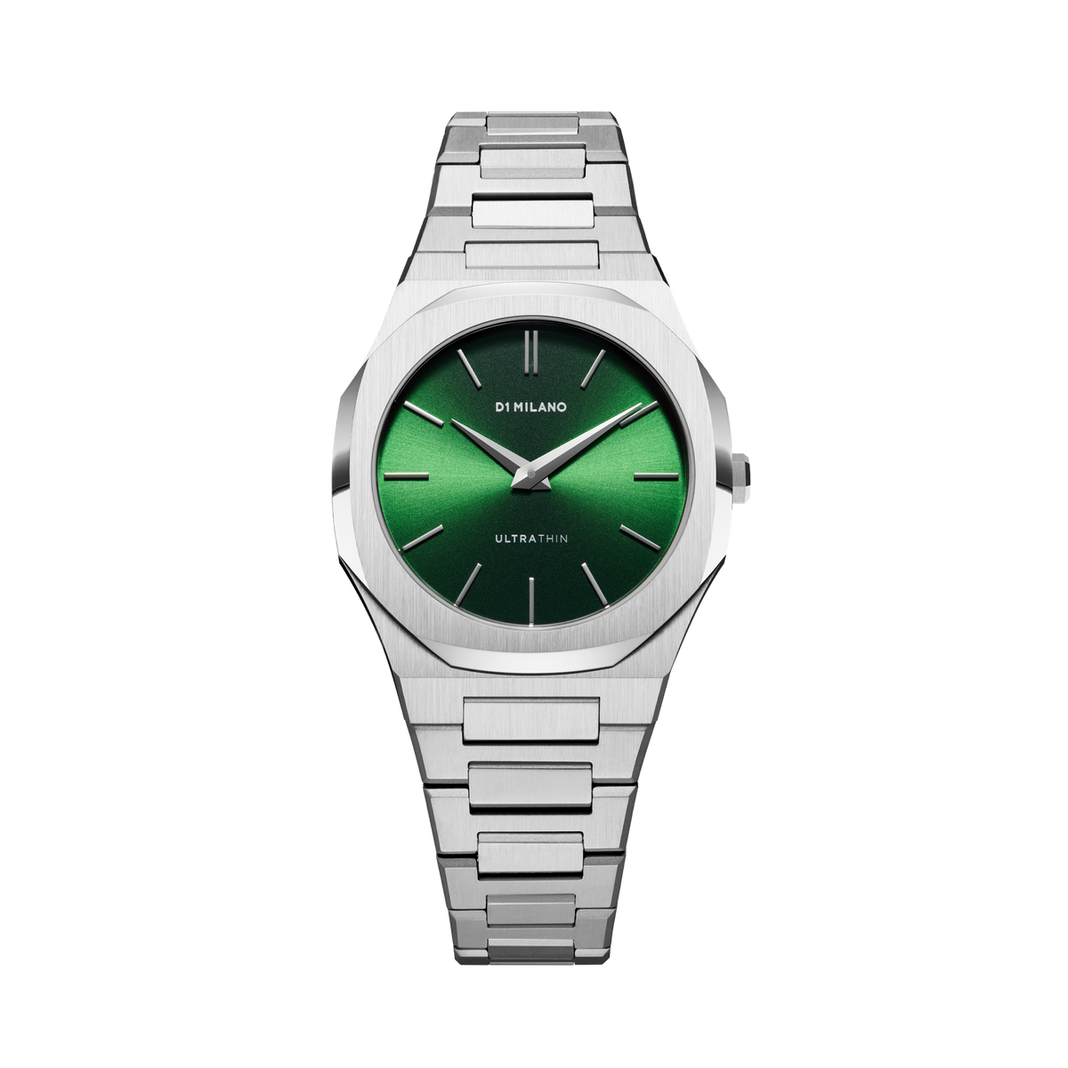 Orologio D1 Milano in acciaio con quadrante verde