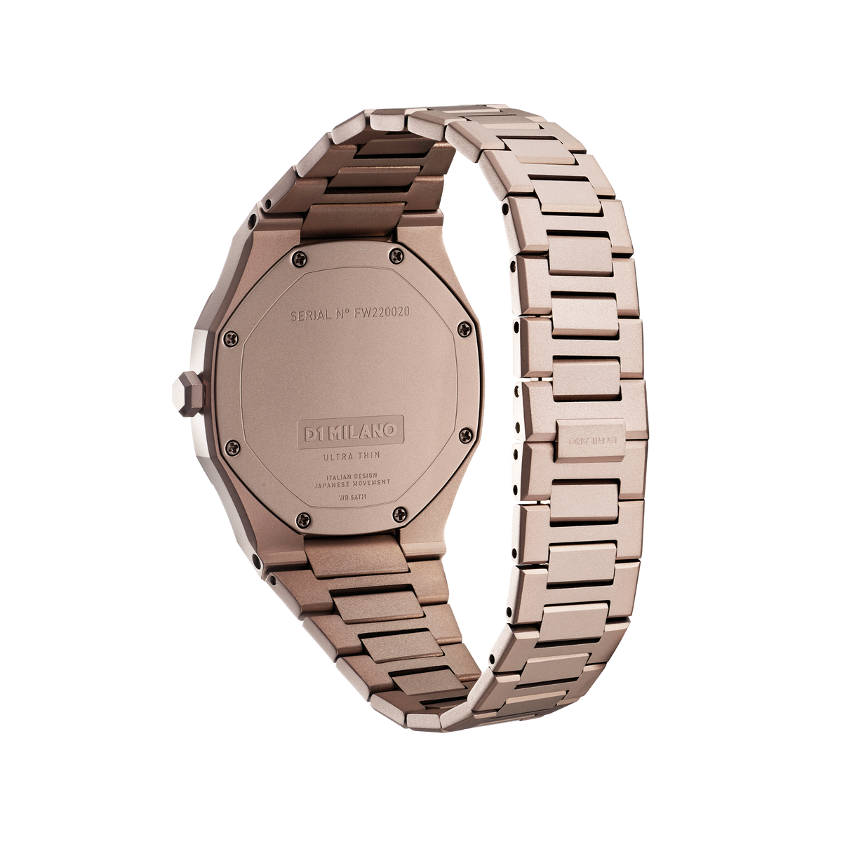 Orologio D1 Milano in acciaio color bronzo