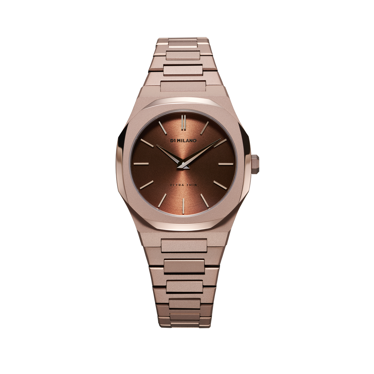 Orologio D1 Milano in acciaio color bronzo