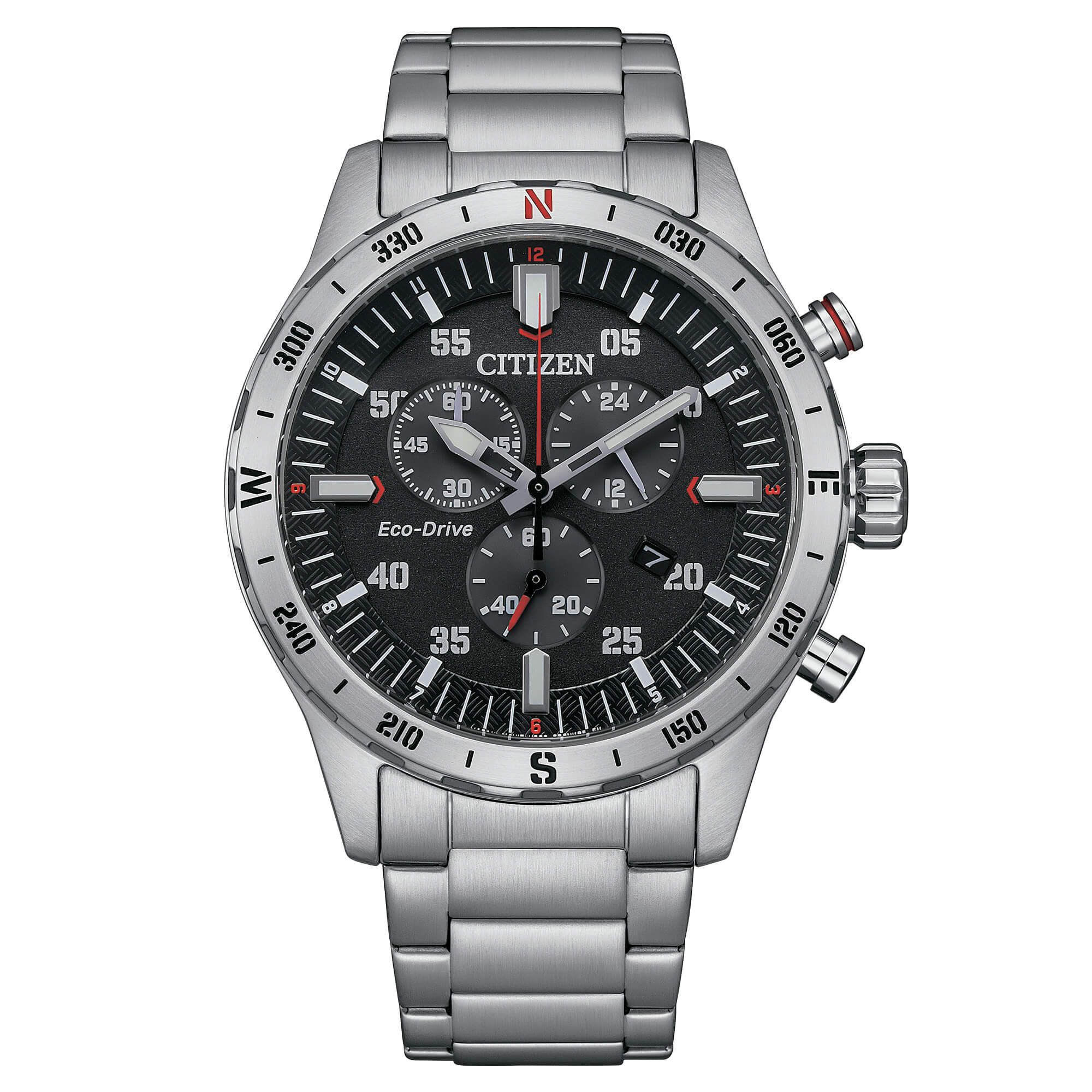Orologio Citizen uomo crono eco drive con interno cassa nero
