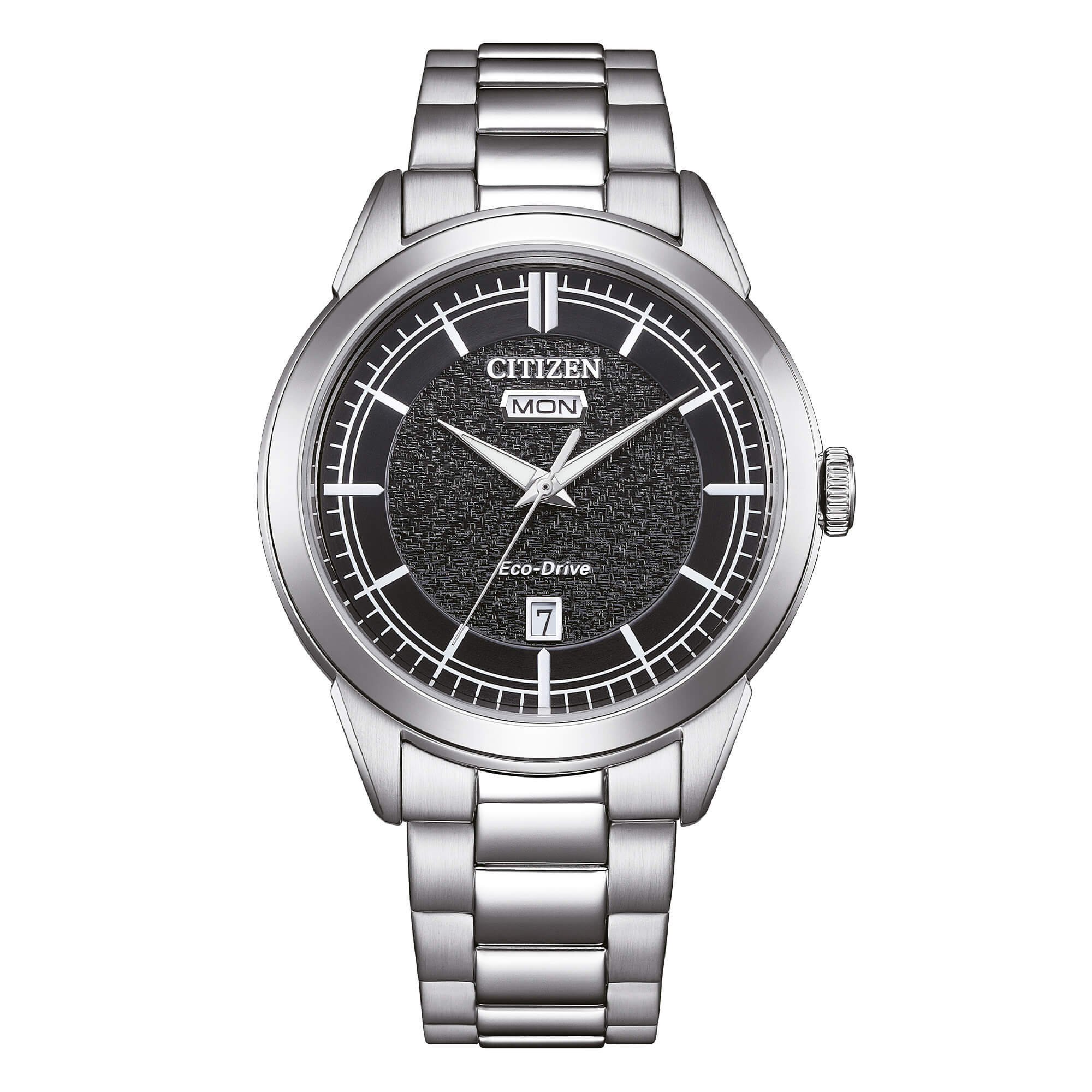 Orologio Citizen Eco-Drive in acciaio con quadrante nero