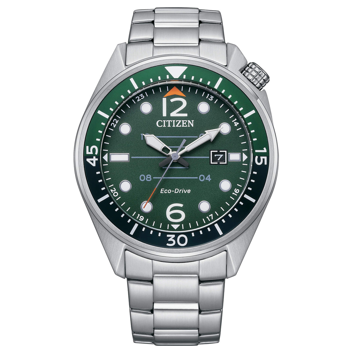 Orologio Citizen uomo eco drive in acciaio con ghiera bicolore