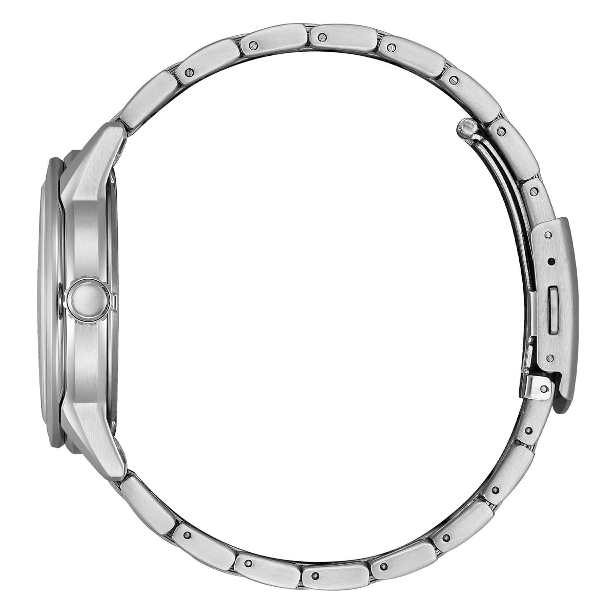 Orologio Citizen Eco-Drive in acciaio con quadrante nero a fantasia