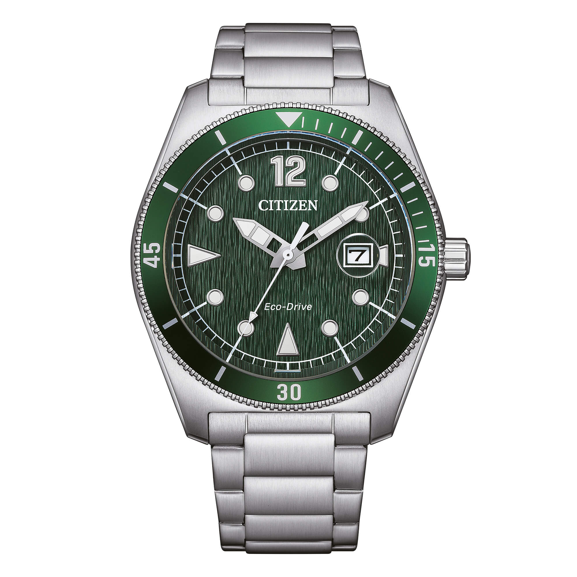 Orologio Citizen Eco-Drive in acciaio con quadrante verde