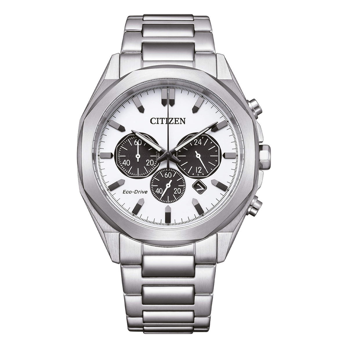 Orologio Citizen uomo crono eco drive con quadrante bianco