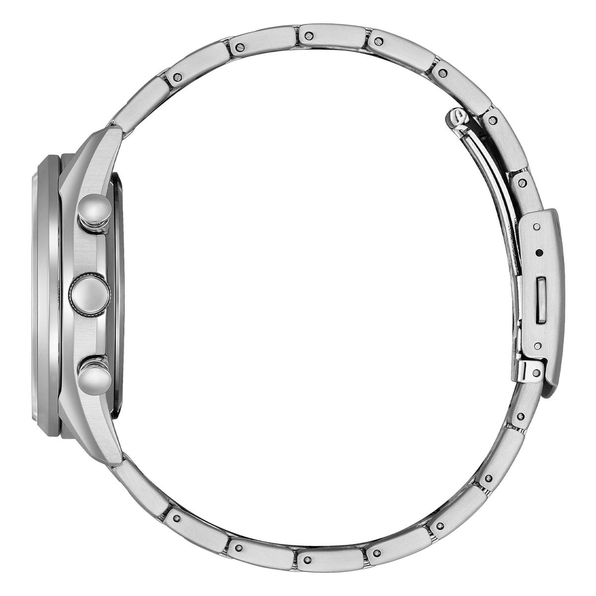 Orologio Citizen Eco-Drive cronografo in acciaio con quadrante grigio a fantasia