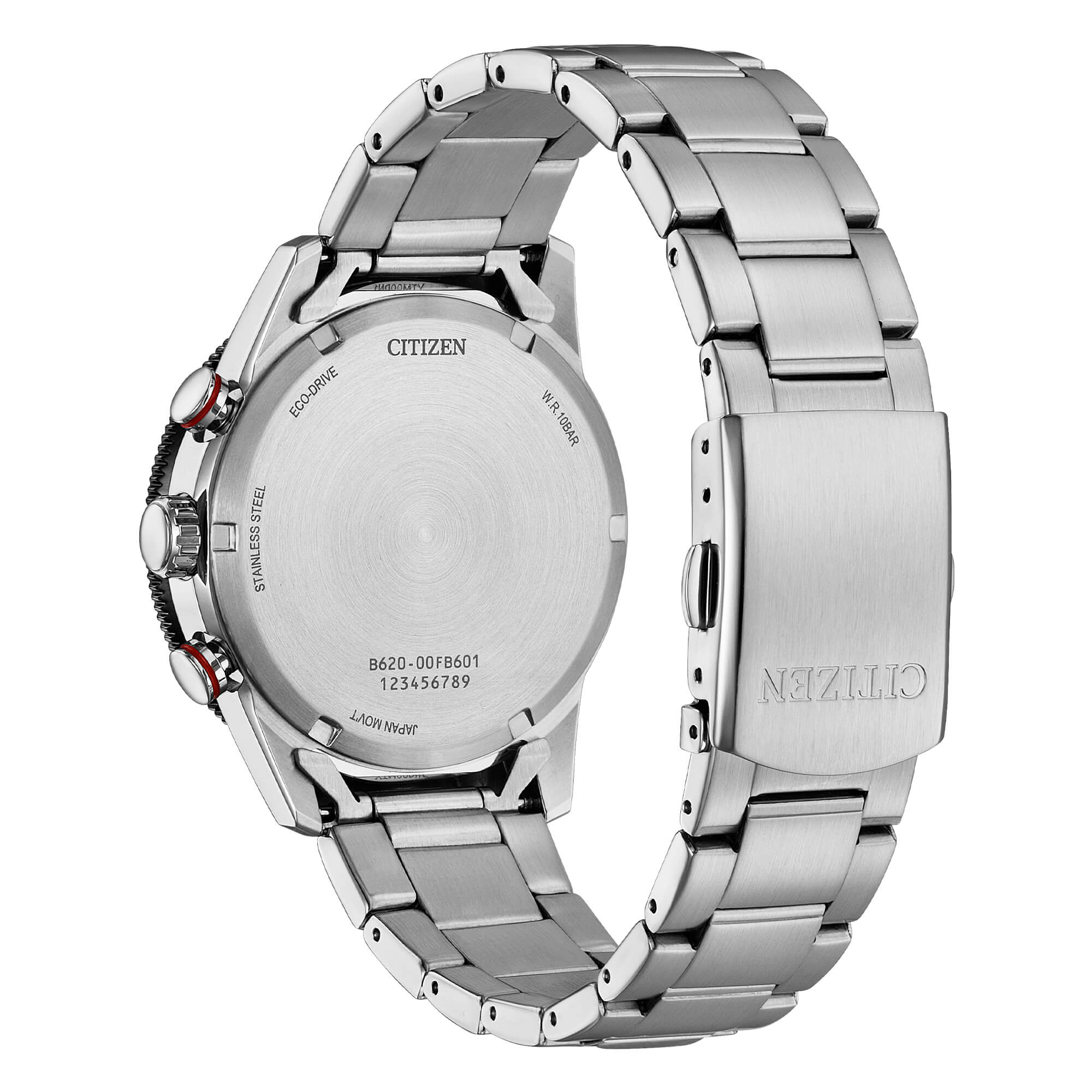 Orologio Citizen Eco-Drive cronografo in acciaio con quadrante grigio
