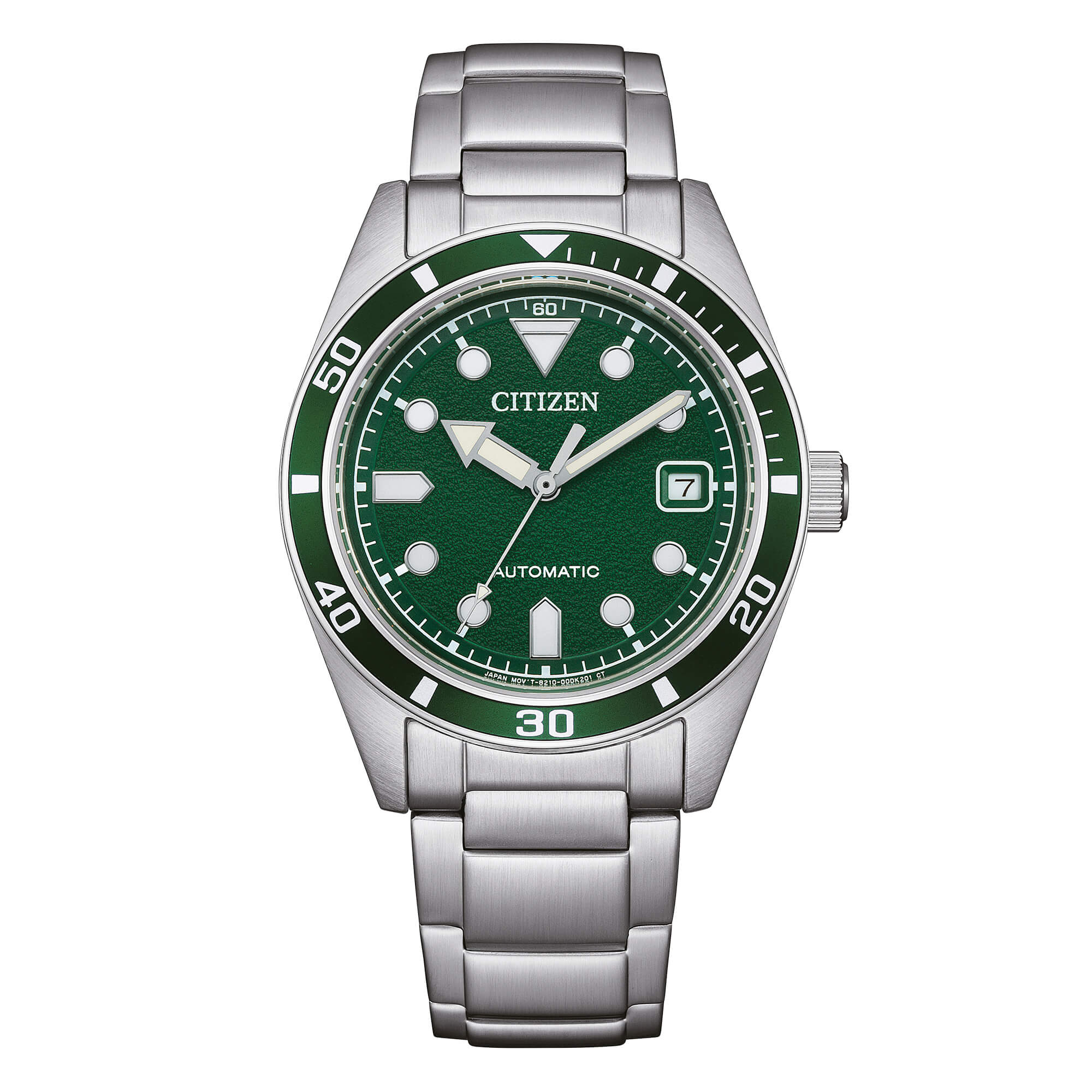 Orologio Citizen automatico in acciaio con quadrante verde nj0220-52x