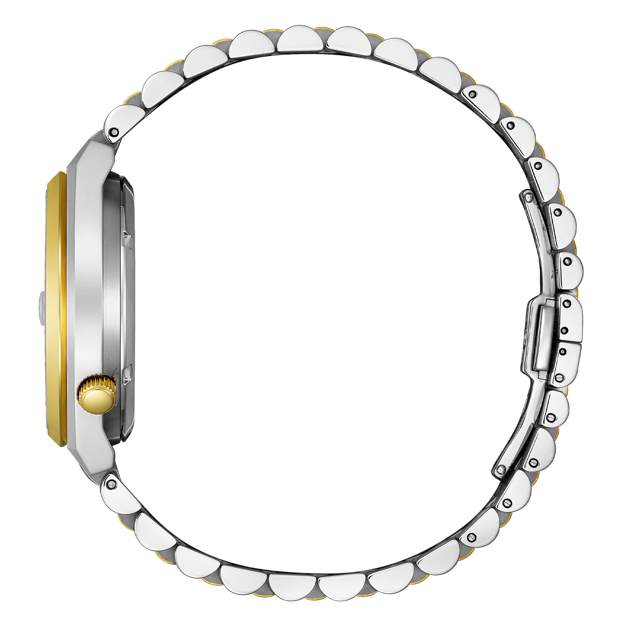 Orologio Citizen automatico in acciaio bicolore dorato con quadrante verde