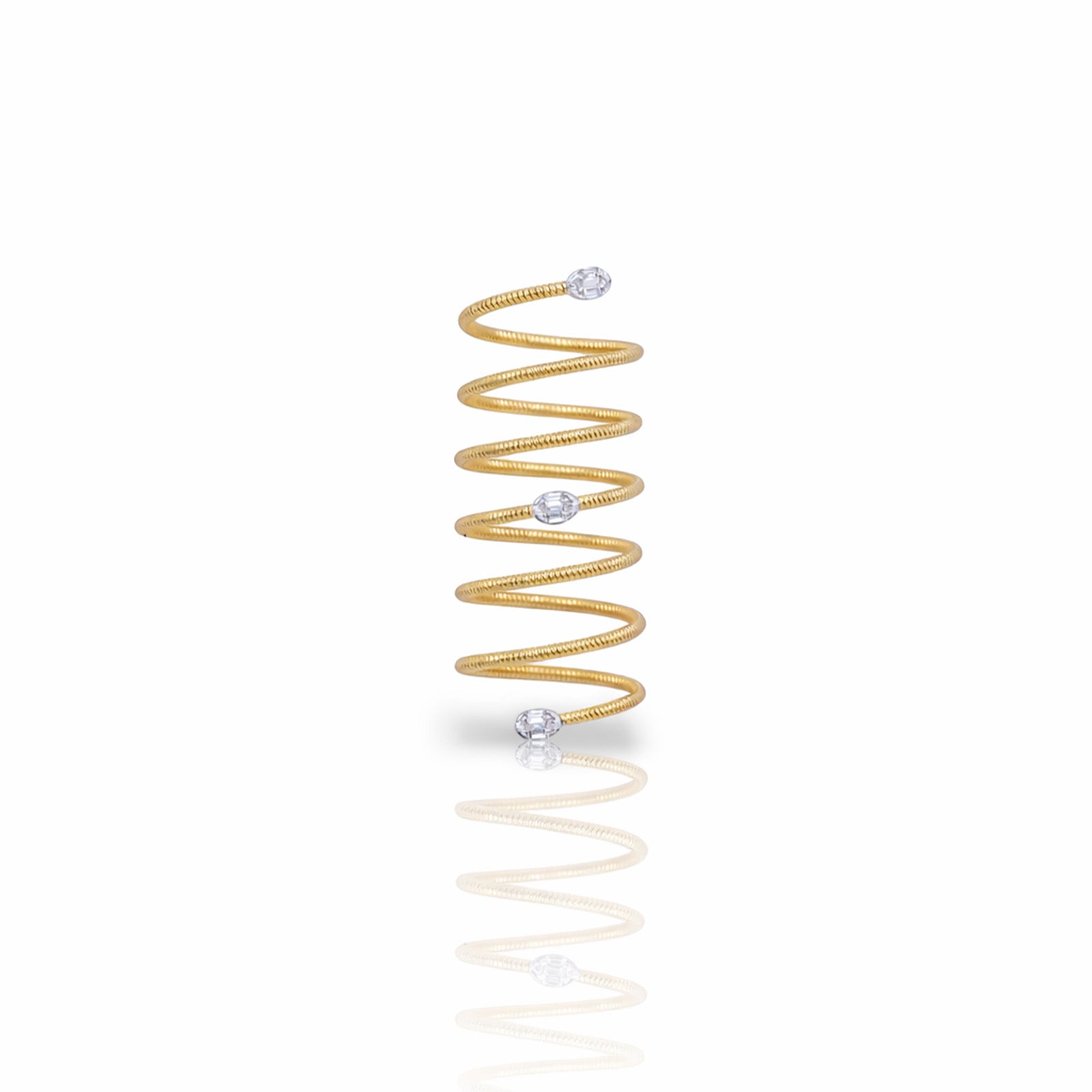 Anello Gianni Carità in oro giallo a serpentina con diamanti collezione Aurea