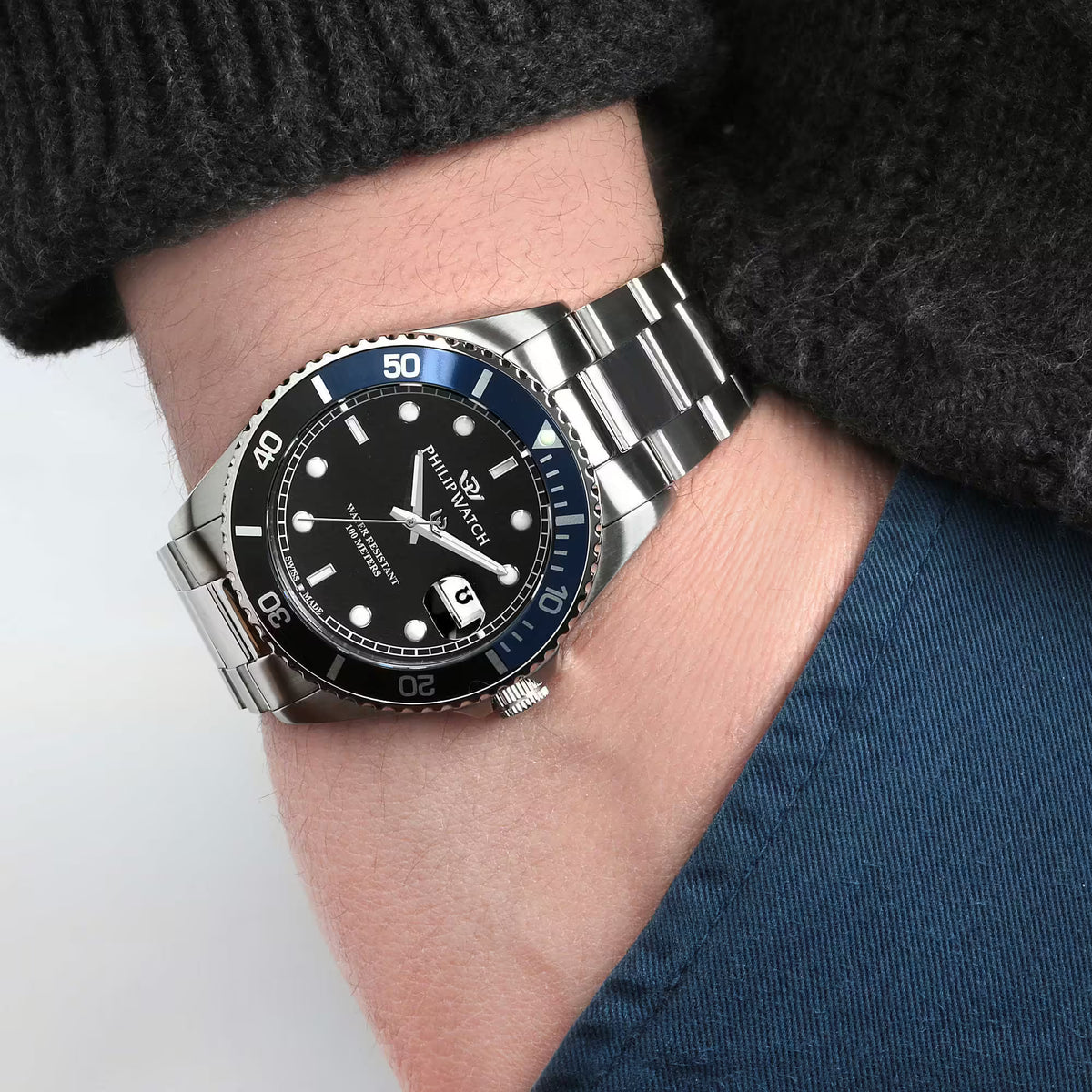 Orologio Philip Watch caribe con quadrante nero