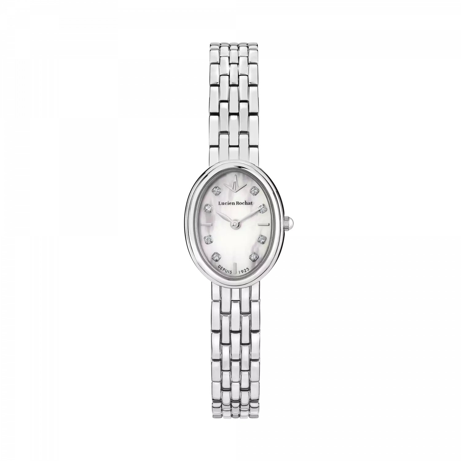Orologio Lucien Rochat precieux donna in acciaio con quadrante madreperla con diamanti