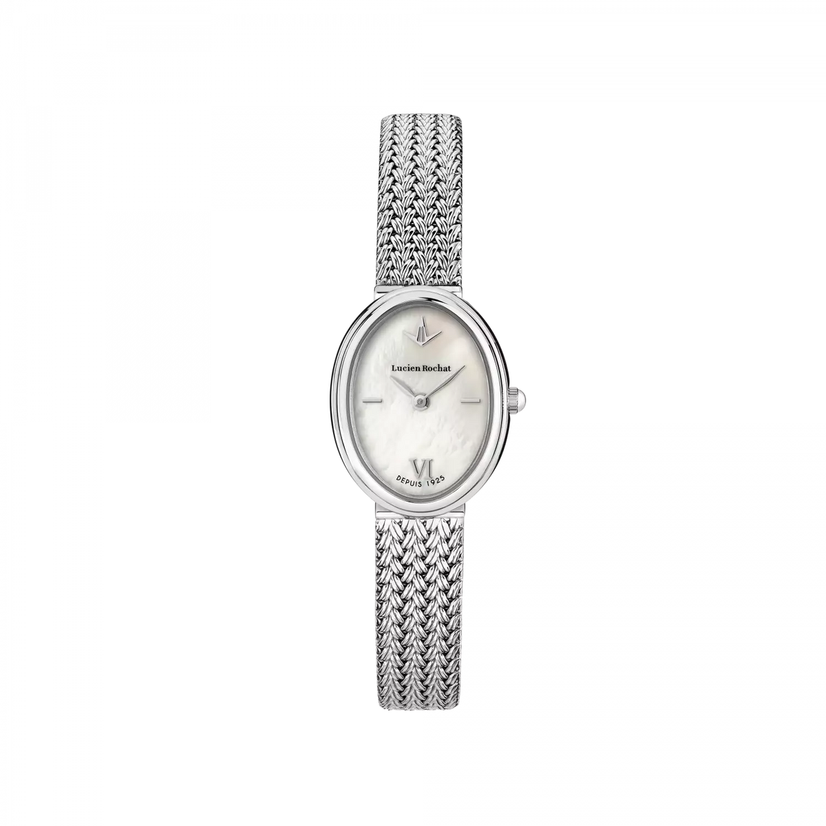 Orologio Lucien Rochat precieux donna in acciaio bracciale mesh con quadrante madreperla