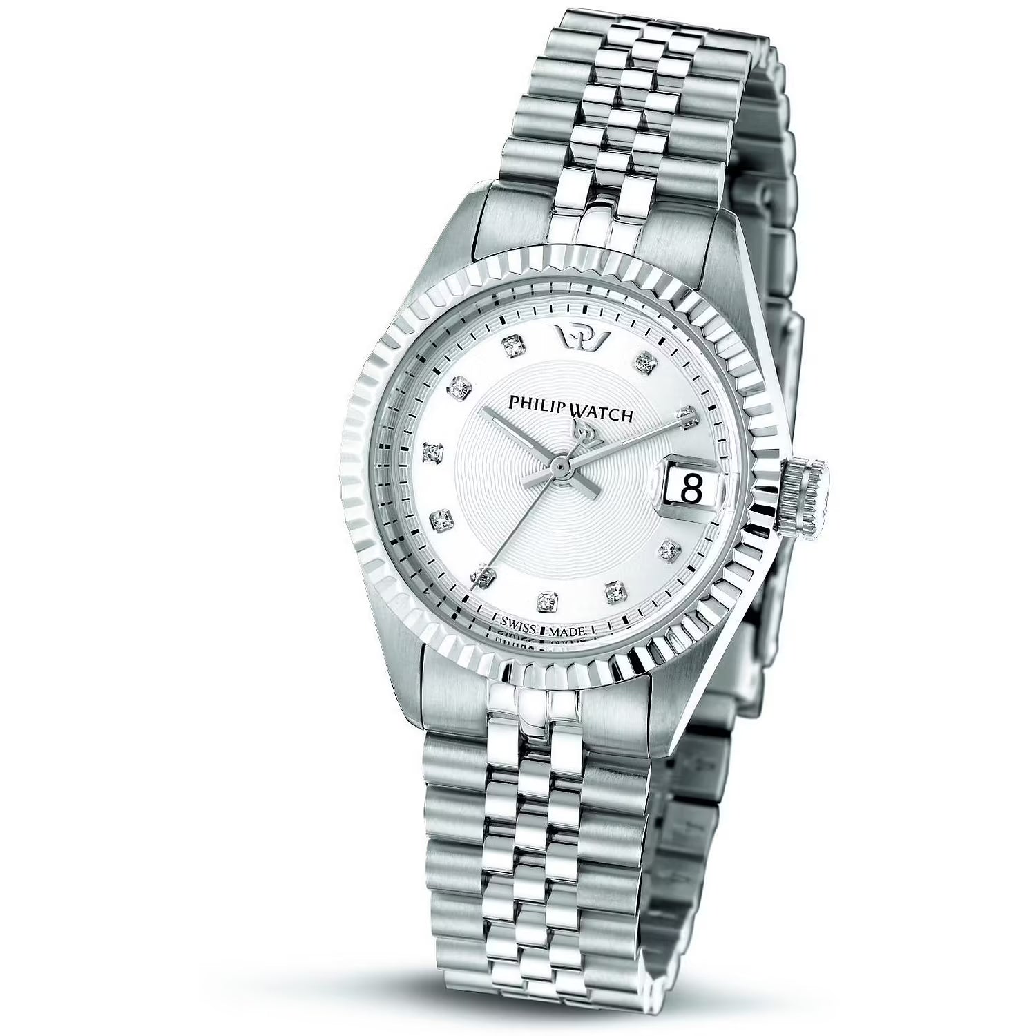 Orologio Philip Watch donna in acciaio quadrante silver con diamanti