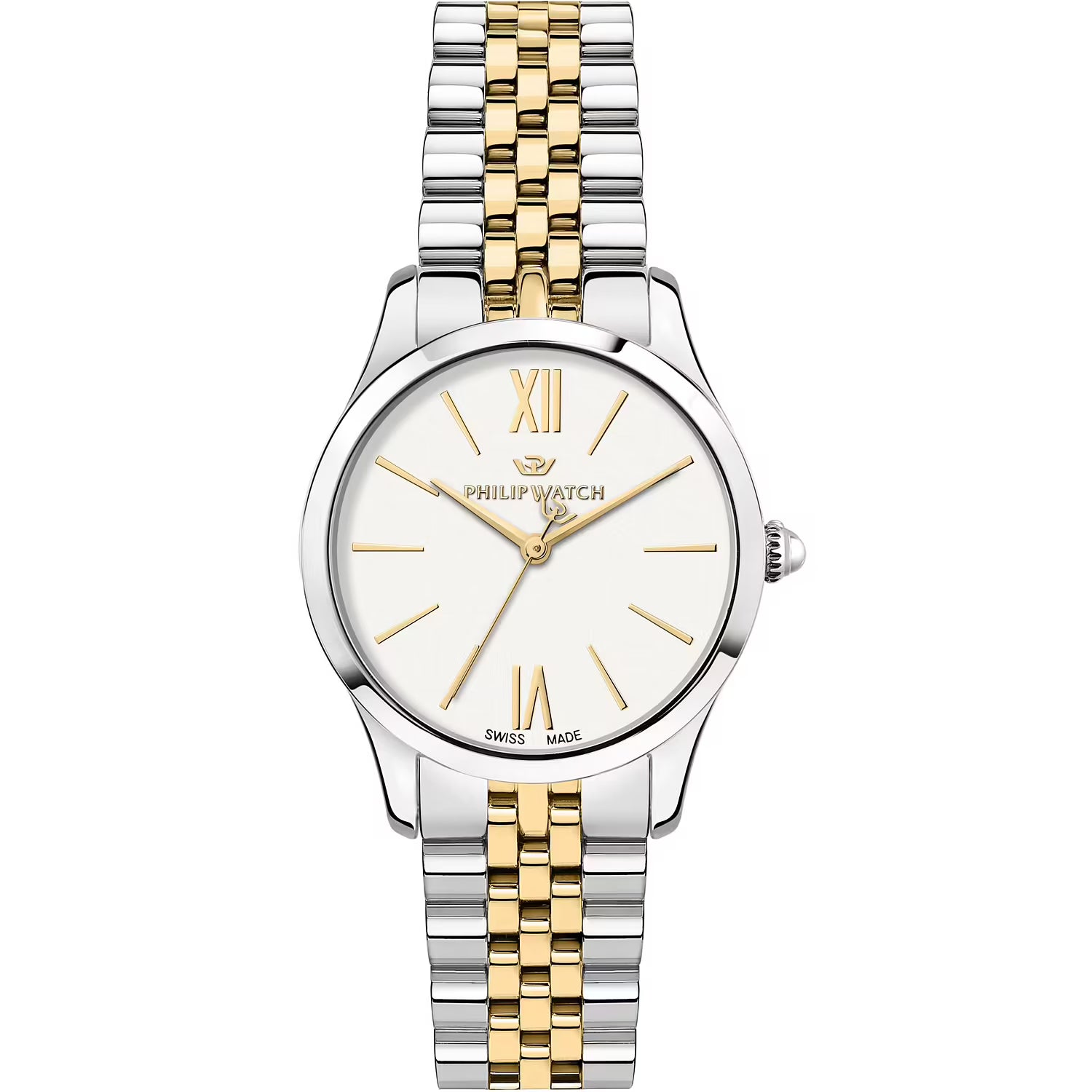 Orologio Philip Watch donna  quadrante bianco dettagli oro