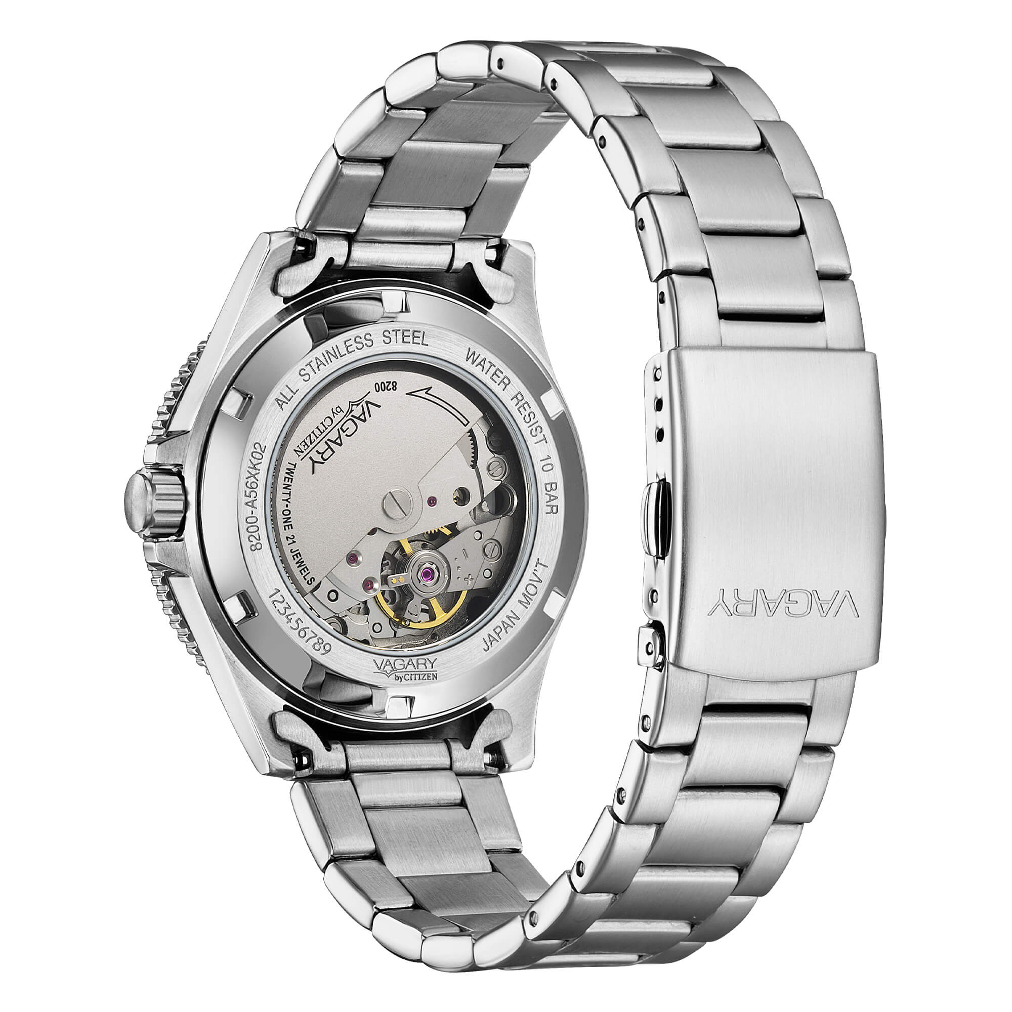 Orologio Vagary automatico in acciaio con quadrante nero