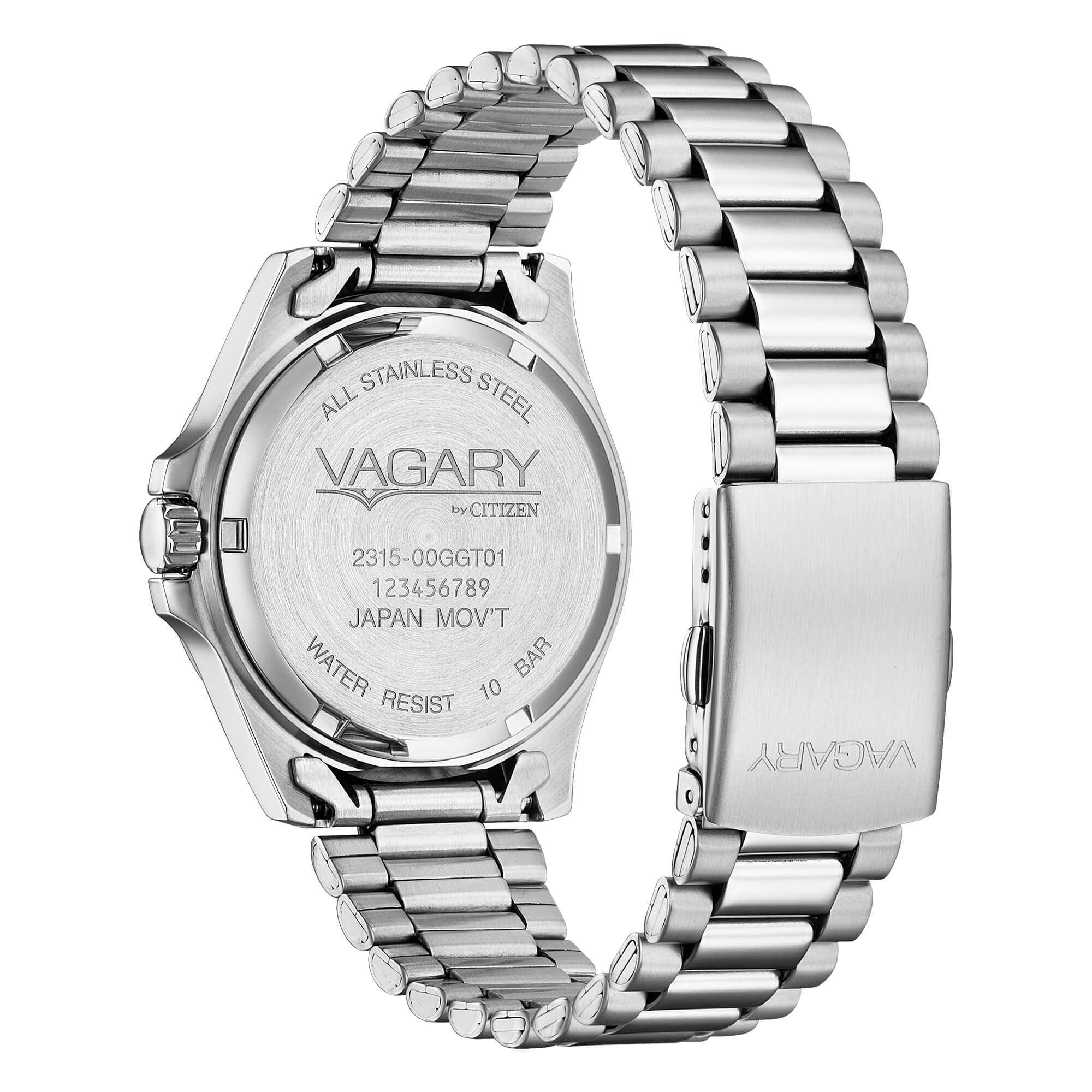 Orologio Vagary in acciaio con quadrante nero